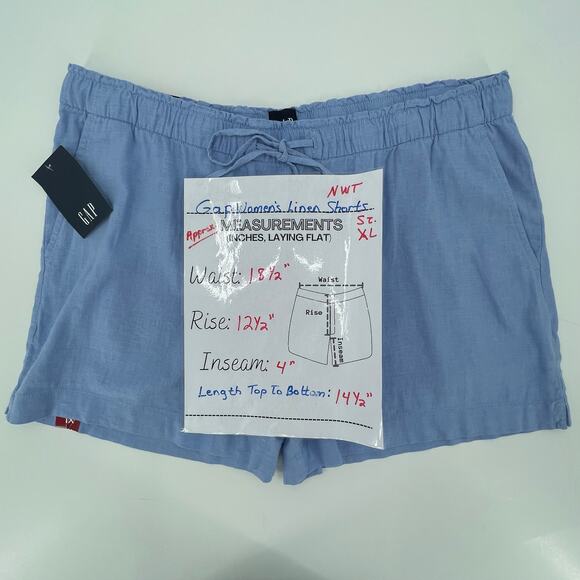 Gap Women's Linen Blend Shorts NWT, Sz. XL - Picture 9 of 9
